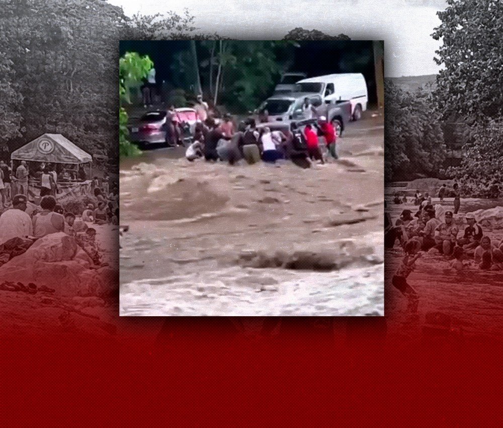 Repentina crecida del río Inaje pone en riesgo a bañistas en Dajabón durante el asueto de Corpus Christi