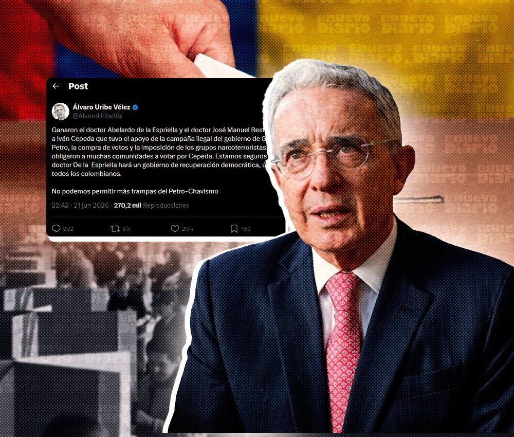Uribe respalda a De la Espriella en medio de un conteo cerrado y cruces de denuncias