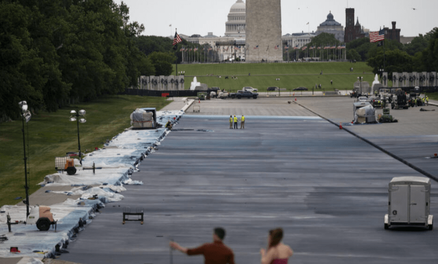 Trump traslada a la política el deterioro del estanque de la Explanada Nacional