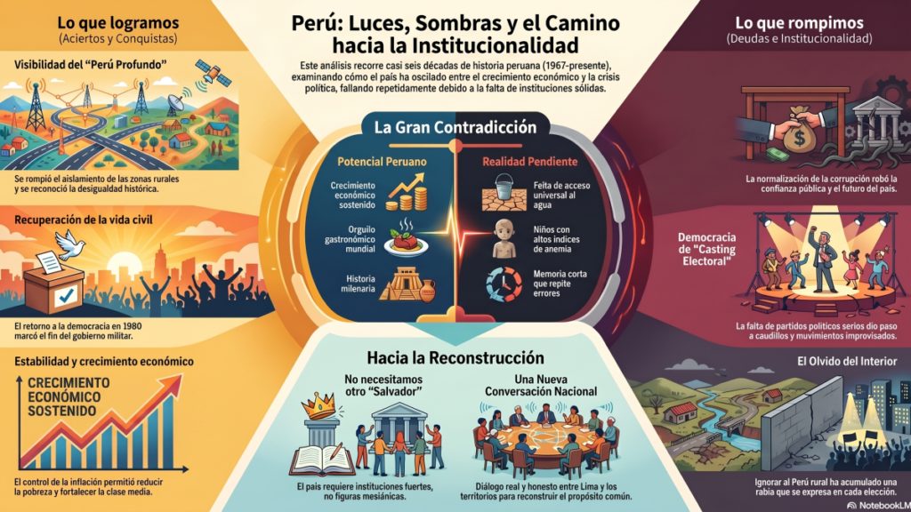 Perú arrastra una deuda institucional tras décadas de promesas y crisis