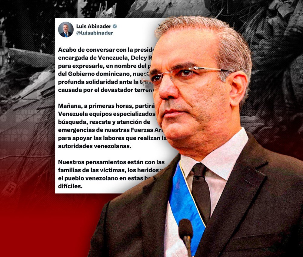 Abinader coordina apoyo a Venezuela y despacha equipos de rescate de las Fuerzas Armadas