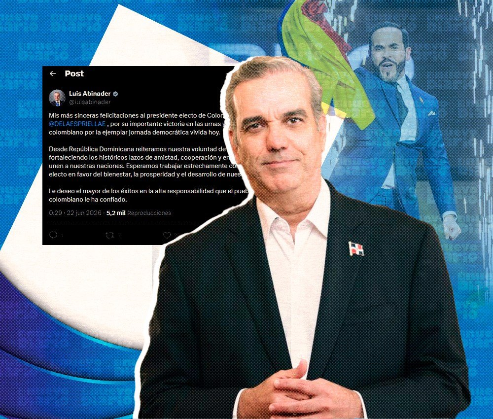 Abinader felicita a De la Espriella y se adelanta al escrutinio oficial en Colombia