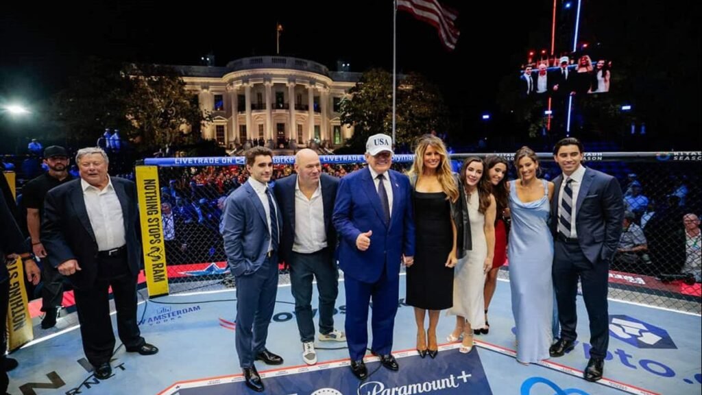 Trump celebra en la Casa Blanca una velada de UFC y vuelve a encender la polémica